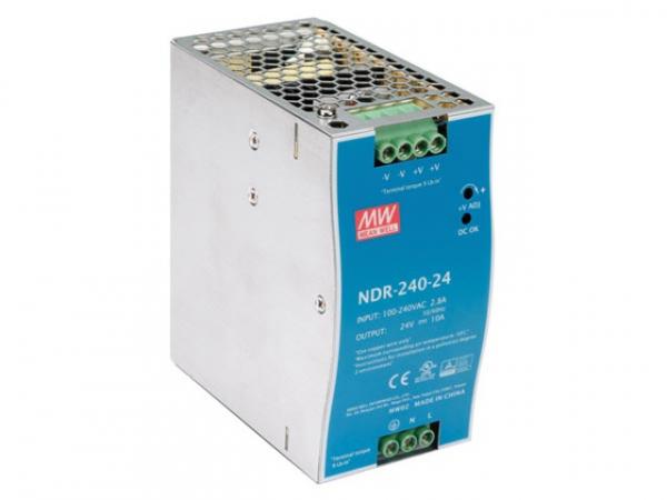 240 W SINGLE OUTPUT INDUSTRIALRAIL POWER SUPPLY 24 V 10 A NDR-240-24