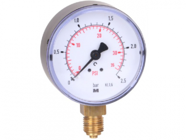 Manometer NG 63 radial 0 bis 2,5 bar