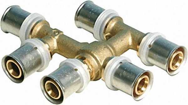 Pressfitting für MSVR Steigstrang Anbindeset mit 6 Ansch,20x2-16x2-20x2