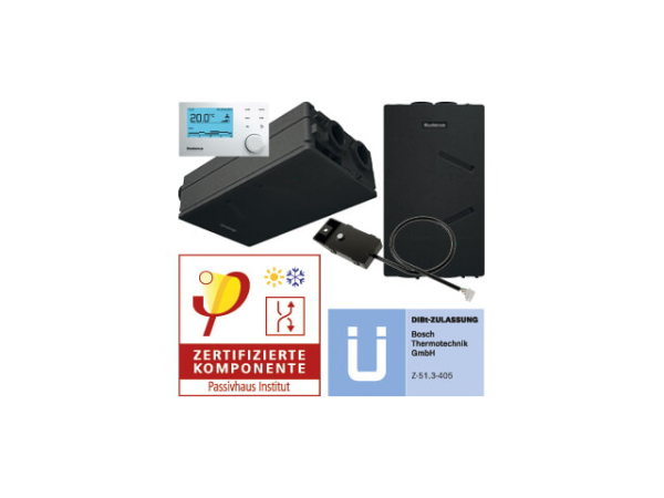 Buderus Logavent HRV156-100 K BS 135m³/h ohne WLAN nicht hybridfähig Decken-/Wandmontage 7739621519