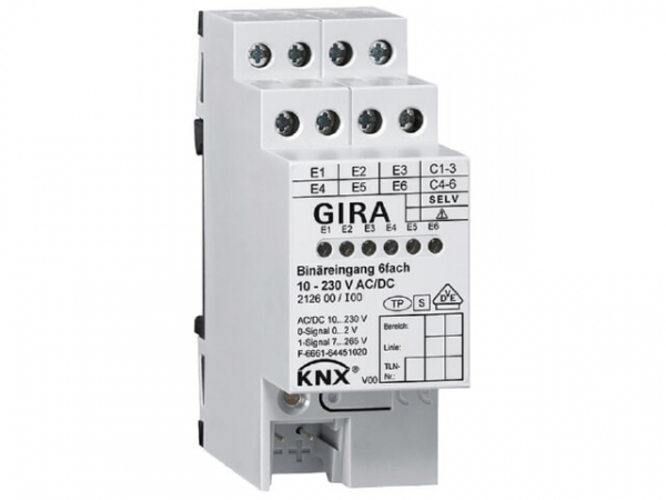 GIRA Binäreingang 6-fach 10-230V AC/DC KNX REG