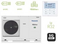 Panasonic Aquarea LT 5 kW, 230V, R32 Luftwärmepumpe Monoblock, Generation J, Inverter, WH-MDC05J3E5