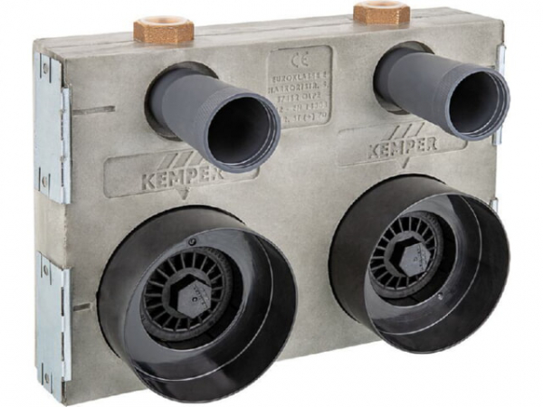 Wasserzähler Montageblock KEMPER, Rotguss für 2' Koaxial Zähler