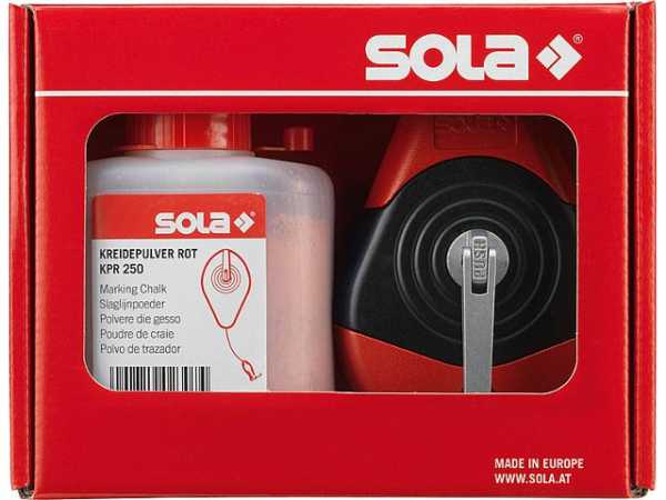 Schlagschnurgerät-Set Sola CLP 30, mit Kreide rot