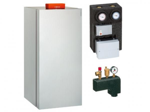 VIESSMANN Paket Vitocrossal 300 Gas-Brennwertkessel CU3A 13 kW, mit Mischer, für solare HU