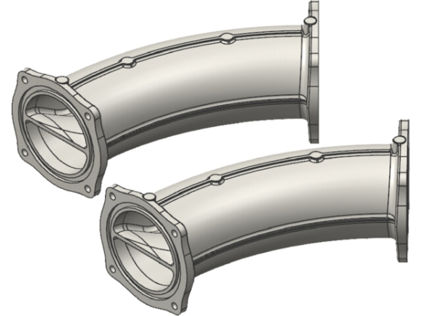 Viessmann Set Rohrbögen 90° mit Wärmedämmung, für Eckaufstellung Mehrkesselanlage und hydraulische Weiche ZK02630