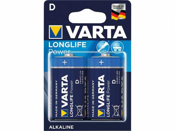 VARTA High Energy Batterien V 4920 Blister B2, Mono 1, 5V LR20, VPE 2 Stück