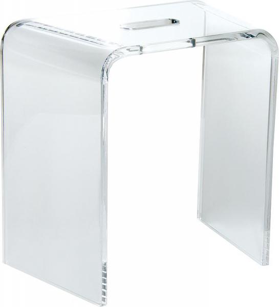 Hocker Trapez aus Acryl transparent 390x220x405mm