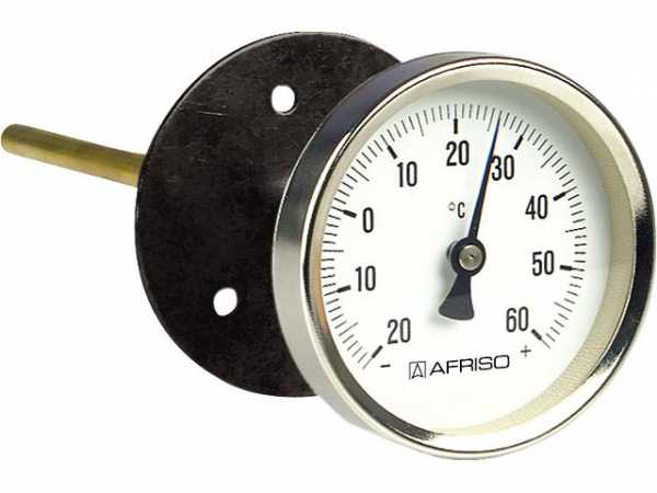 AFRISO Luftkanalthermometer Stahlblech verzinkt 100DN Schaftlänge 200mm, 0/+60°C