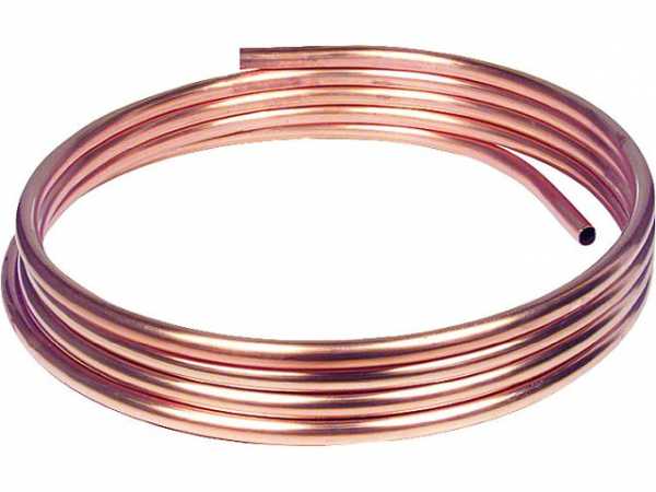 Kupfer-Installationsrohr weich in Ringen a 50 m, 6x1,0mm RAL ,