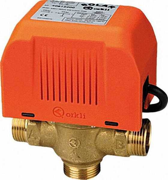 Dreiwege - Zonenventil Solar 1'' AG-AG komplett mit Motor 230V