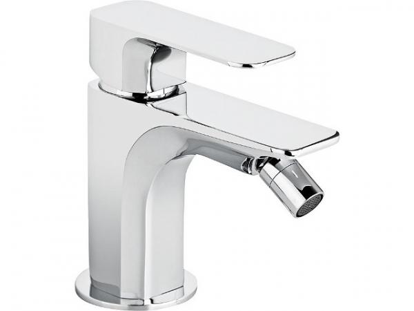 Bidet Brause Bidetmischer Evando mit Ablaufgarnitur verchromt, Ausladung 114mm