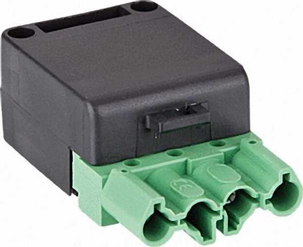 Kupplung 4-polig grün/schwarz, 250/400V, 16A System Wieland