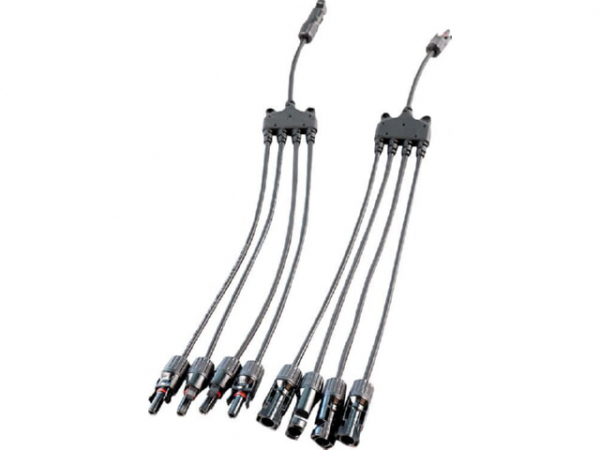 4-fach MC4 Parallelstecker + Verlängerung 1m (Paar)