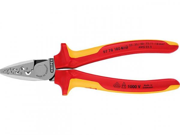 Crimpzange Knipex 180mm für Aderendhülsen