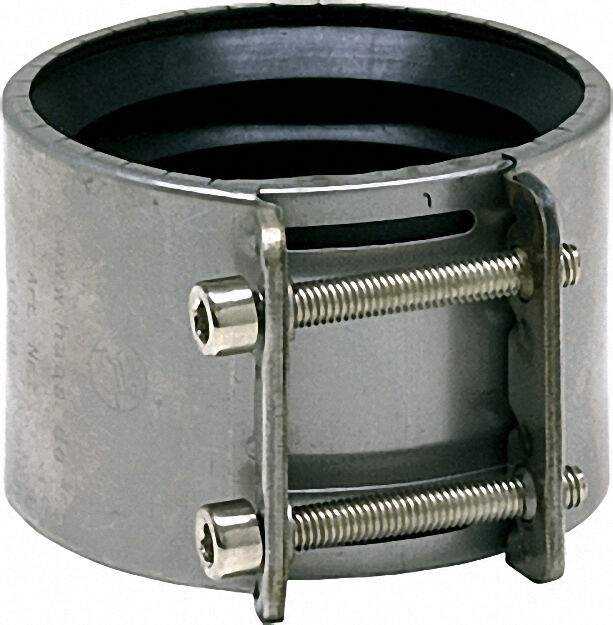 Oha-spannmuffe DN 200 für SML-und Faserzement-Rohre Edelstahl Oha-spannmuffe DN 200 für SML-und Faserzement-Rohre Edelstahl