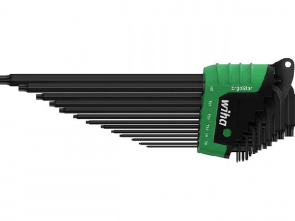 Stiftschlüssel-Set Wiha® Torx® mit MagicRing®, 14-teilig, schwarzoxidiert