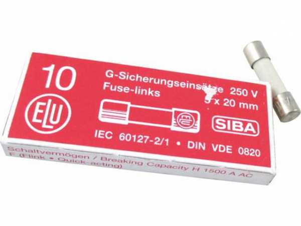 WOLF 274570099 Sicherung Fein 4A Flink 250V 5x20mm(10 Stück), (ersetzt Art.-Nr. 2745700)