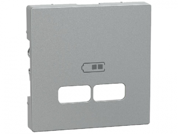 Zentralplatte für USB Ladestation Einsatz, aluminium