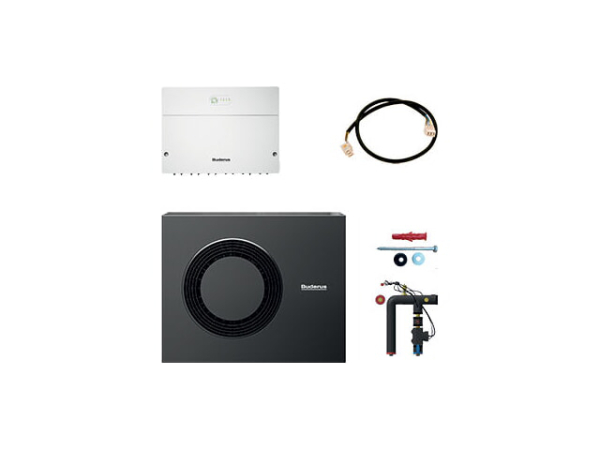 Buderus Hybrid-Brennwertkessel Logano plus WLW-10 MB A H ODU10 Paket Hybrid-Erweiterungsset 10 kW mit Logamatic HM200.2 Hybridmanager, HF-Se