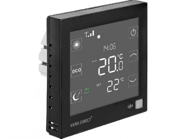 Funk-Raumthermostat Hera Direkt+, 230V, schwarz, passend für Hera+ Primus/Extensia PRO