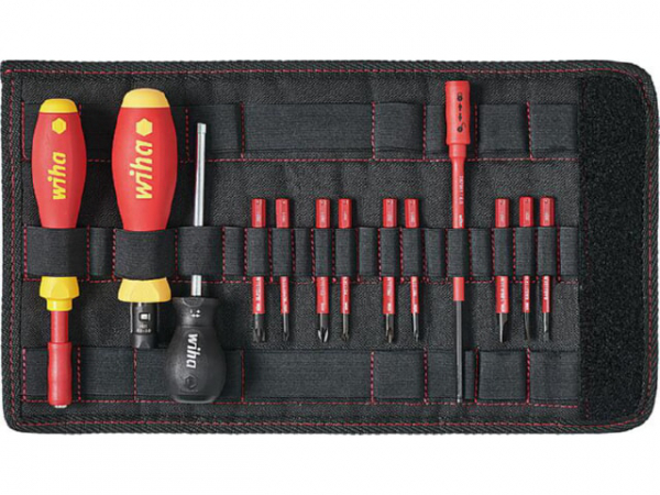 Werkzeug-Set Wiha® slimVario electric, 14-teilig, inkl. Falttasche