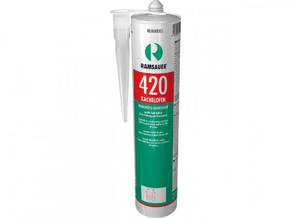 RAMSAUER Kachelofen 420, temperaturbeständige Fugendicht- masse, reinweiß, 310 ml