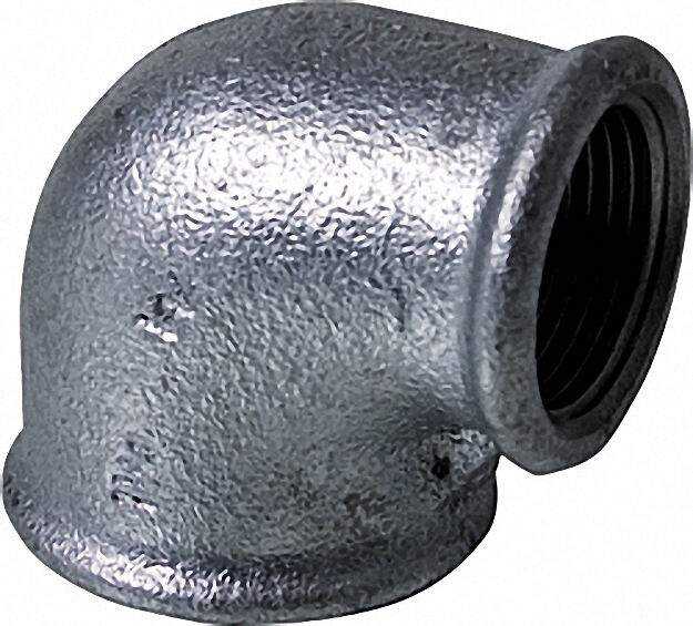 Tempergussfitting verzinkt Nr. 90R Winkel reduziert I/I 90° 1'' x 3/4' Tempergussfitting verzinkt Nr. 90R Winkel reduziert I/I 90° 1'' x 3/4'