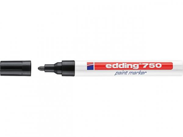 EDDING Lackmarker 750 schwarz Strichbreite 2 - 4mm Rundspitze