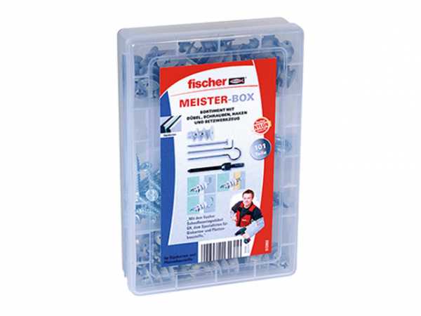 Fischer 513892 Meister-Box Mit GK + Schrauben + Haken (100)