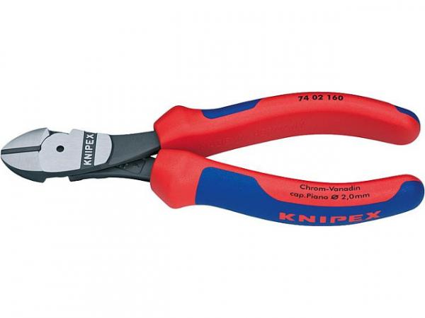 Knipex Kraft-Seitenschneider poliert mit zweifarbigen Mehrkomponenten Griffhüllen Länge 180mm