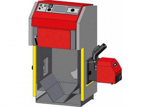 ATMOS Pelletkessel P21 mit Brenner A25 inkl. 2,0 m Förderschnecke ohne Holznotbetrieb