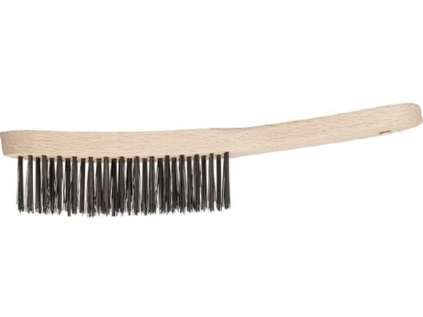 Kehlnahtbürste Pferd HBK, Stahldraht d 0,35 mm, 3-reihig