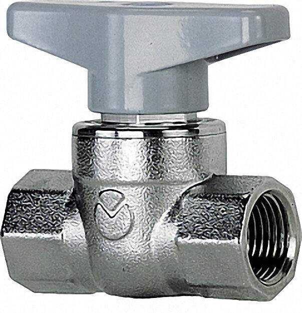 Kugelhahn T4 IG x IG 3/4'' matt verchromt mit Flügelgriff Kugelhahn T4 IG x IG 3/4'' matt verchromt mit Flügelgriff