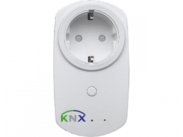 KNX RF+ Funk Steckdose 1-fach 16 A, 230 V AC mit Wirkleistungszähler