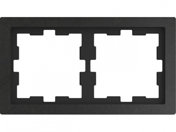 D-Life Steinrahmen, 2 fach, Schiefer geschliffen