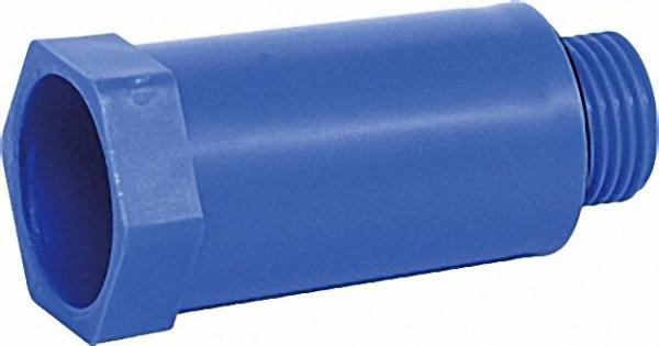 Baustopfen 1/2'' mit Kunststoffgewinde blau