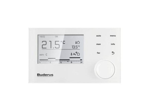 Buderus Logamatic RC310 weiß System-Bedieneinheit mit Außentemperaturfühler Touchdisplay für EMS