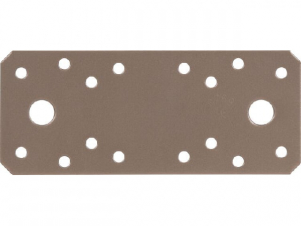 Flachverbinder DURAVIS 133 x 55 x 2,5 mm, Material: Stahl, sendzimirverzinkt, Oberfläche: perlbeige RAL 1035