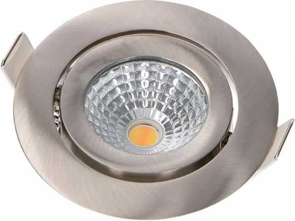LED Einbaustrahler, nickel 230V, 7W, 350lm, 2000-2700K Einbaud.: 68mm / Außend.: 82mm