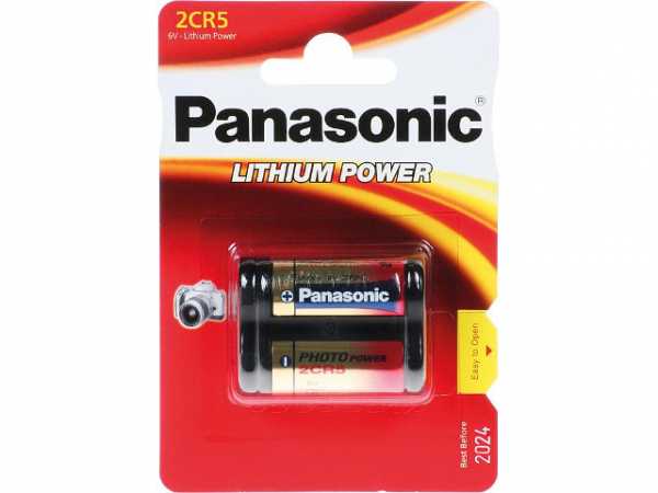 PANASONIC Fotobatterie Lithium 2CR-5MEP, 6 V 34x17x45mm 1 Stück