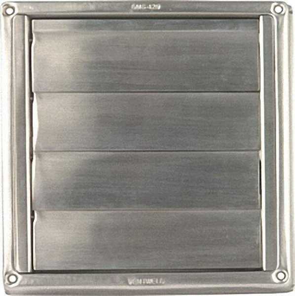 Aussenverschlussklappe V2A mit selbstschließenden Lamellen Anschl. D150 Außen 180x180mm
