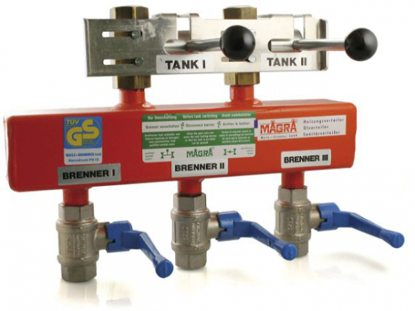 Ölverteiler MAGRA 1-strang 2 Tanks/3 Brenner 1/2