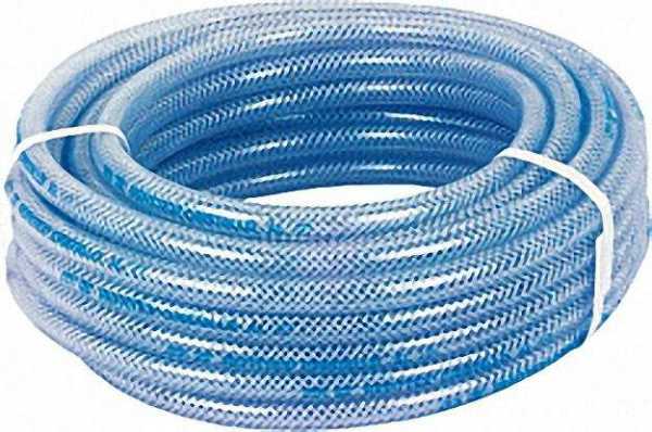 PVC-Schlauch transparent mit Polyestergewebe / Lebensmittelecht 100m/20bar/8x14mm/-20°- +60°C