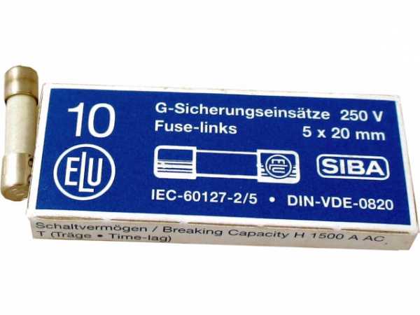 Wolf Sicher. Fein 2,5A Trä250V 5x20mm PG004