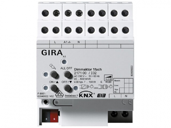GIRA Dimmaktor 1-fach KNX 20-500 W/VA KNX REG