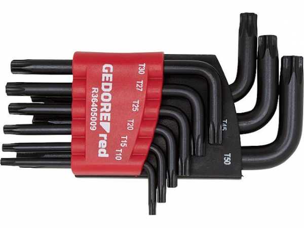 Winkelschraubendrehersatz GEDORE red 9-teilig, kurz Torx