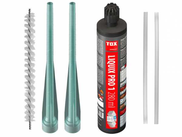 TOX Set 1xVerbundmörtel Liquix Pro 1 2x Verlängerung 1x Reinigungsbürste 2x Statikmischer 84100081