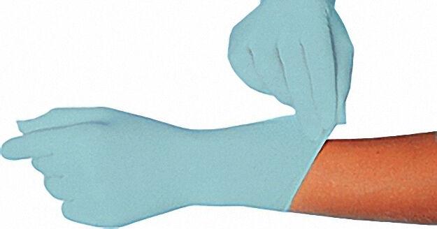 Latex-handschuh gepudert, SKIN blue'' blau, Größe M / VPE 100 St. Latex-handschuh gepudert, SKIN blue'' blau, Größe M / VPE 100 St.