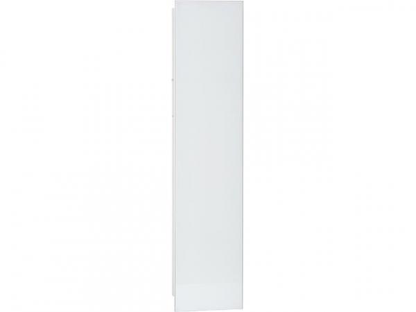 WC-Wandcontainer, innen weiß, 1 weiße Glastür, 2 Leerfächer, BxH:180x825mm, Anschlag links